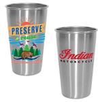 DX8995S 16Oz Brushed Stainless Steel Single Wall Pint With Custom Imprint